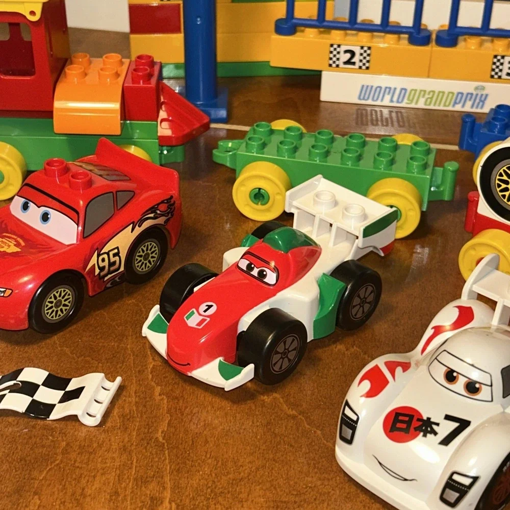 Lego Duplo Disney Puxar Cars Parts Lightning McQueen, Francisco, Shu Todoroki F1